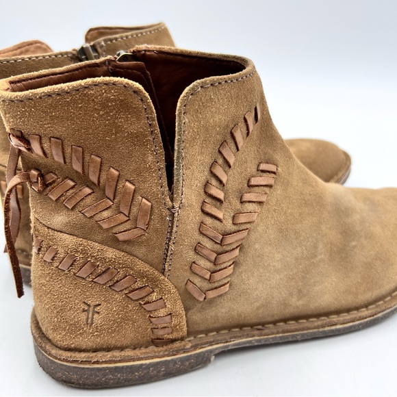 Frye Sierra Whipstitch Bootie Cashew Suede Leather Size 8.5 - Picture 5 of 12